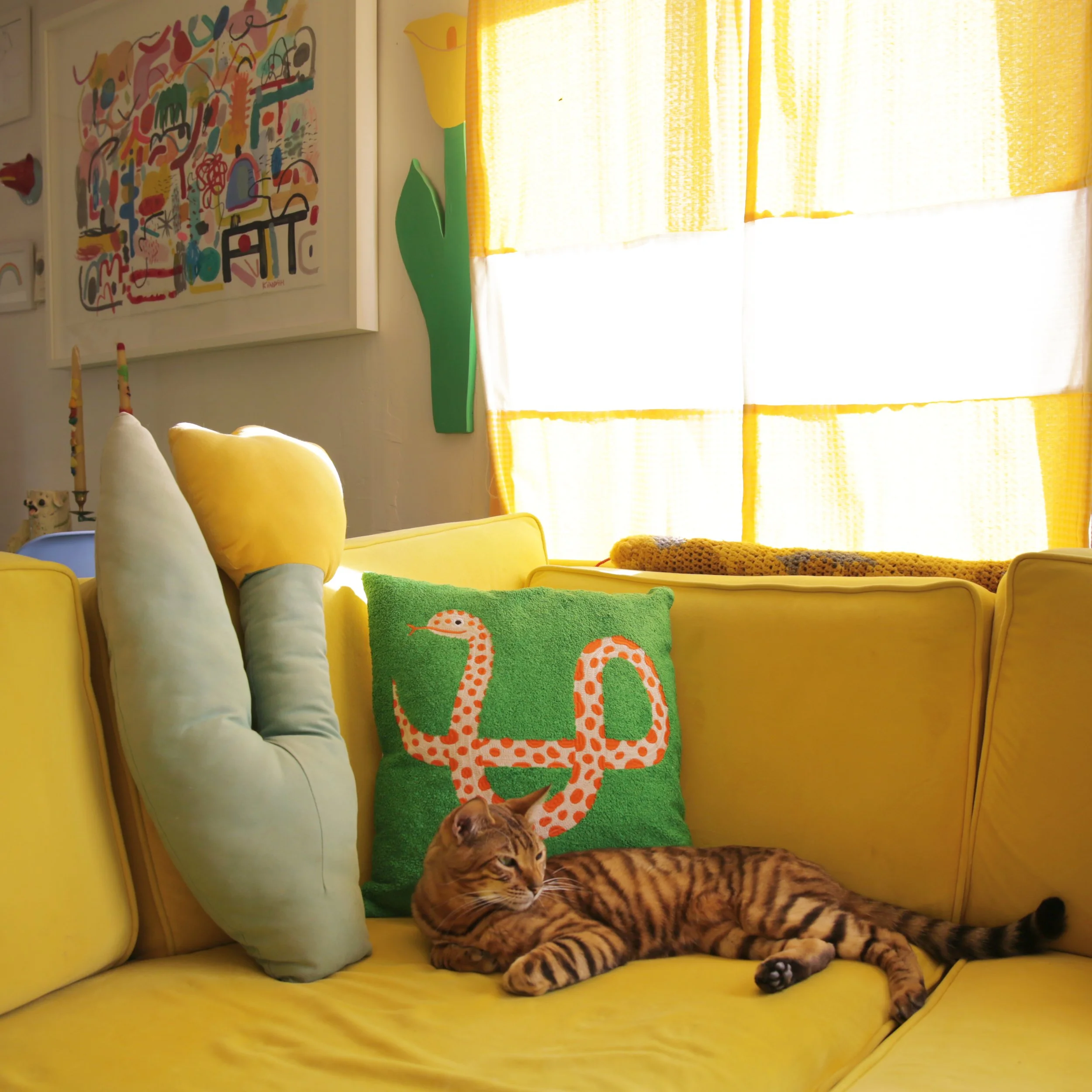 Snake at the Park Pillow Case — LORIEN STERN